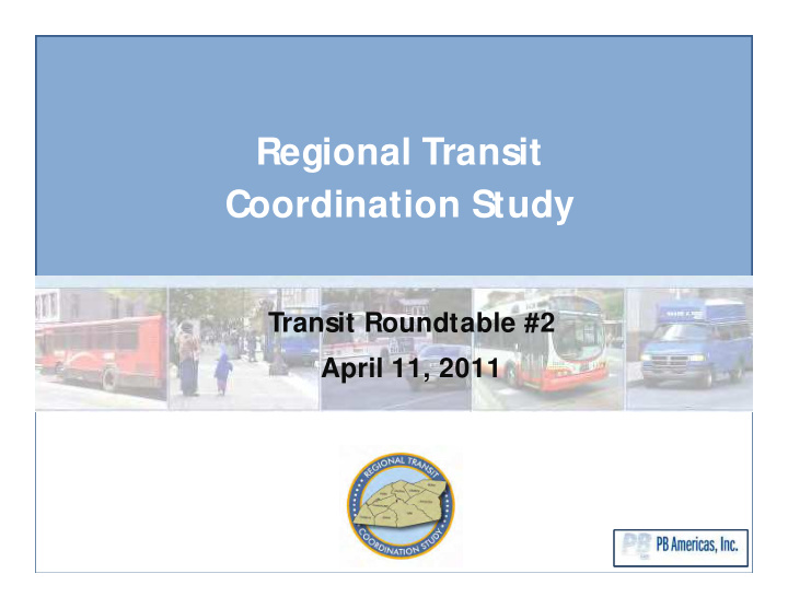 regional transit coordination study