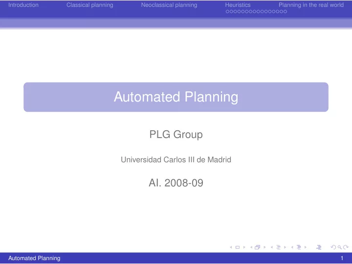 automated planning