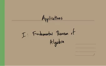 I  :  Algebra : prove  goal  First Theorem of Algebra ) them ( Fundamental  root  have a . non