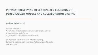 privacy-preserving decentralized learning of  personalized models and collaboration graphs