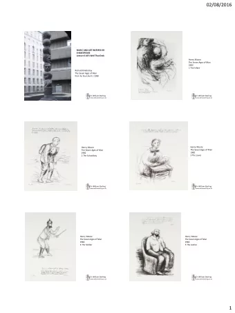 02/08/2016  MUSIC AND ART INSPIRED BY  SHAKESPEARE Lecture 6 Alls Well That Ends  Henry Moore