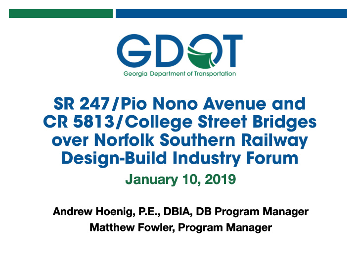 sr 247 pio nono avenue and cr 5813 college street bridges