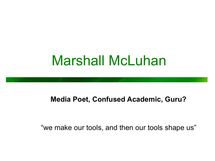 marshall mcluhan