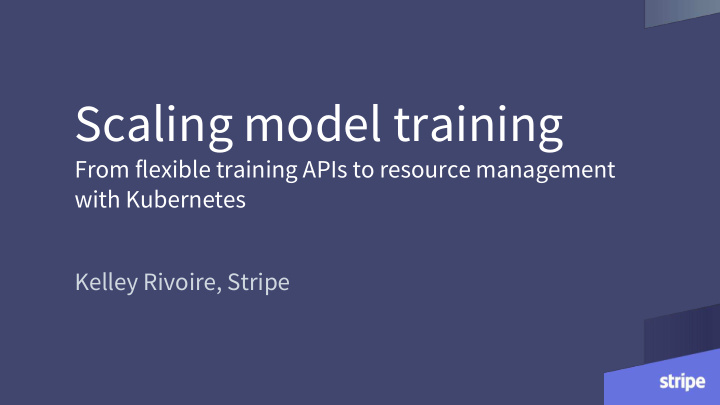 scaling model training
