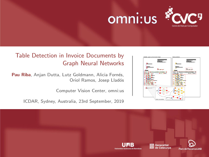 table detection in invoice documents by graph neural