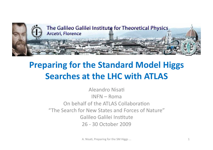 preparing for the standard model higgs searches at the