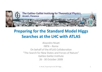 PreparingfortheStandardModelHiggs  SearchesattheLHCwithATLAS