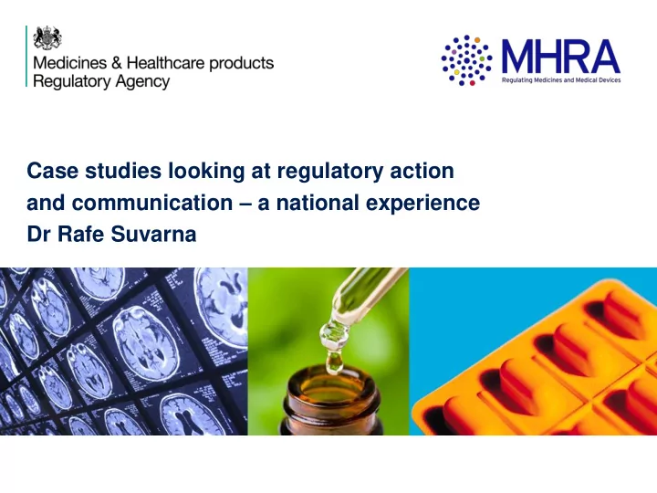 case studies looking at regulatory action and