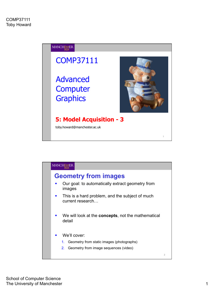 comp37111 advanced computer graphics