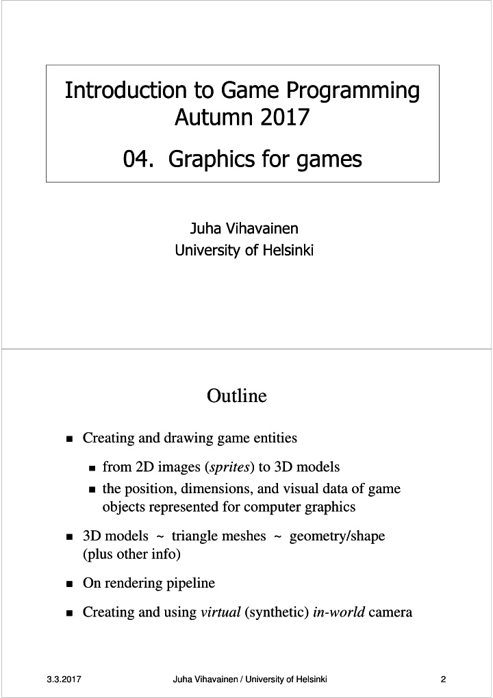 introduction to game programming introduction to game