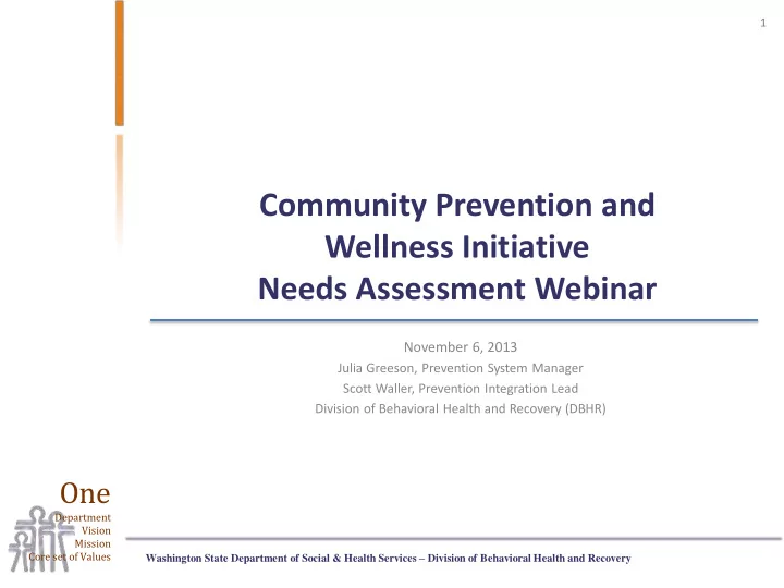 community prevention and wellness initiative