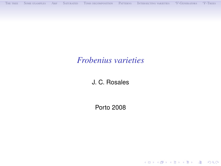 frobenius varieties