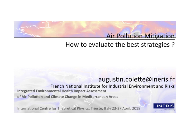 french na onal ins tute for industrial environment and