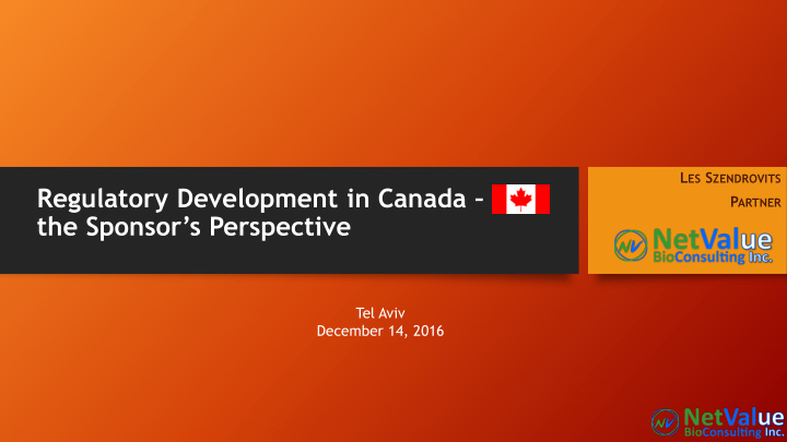 regulatory development in canada