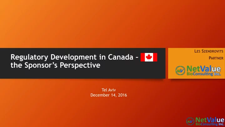 regulatory development in canada