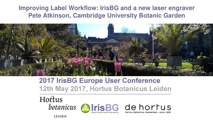 improving label workflow irisbg and a new laser engraver