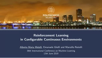 Reinforcement Learning  in Configurable Continuous Environments  Alberto Maria Metelli, Emanuele