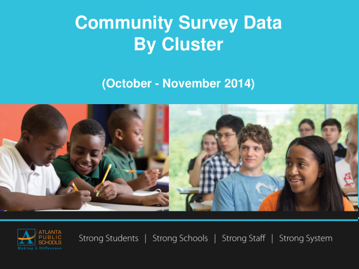 community survey data by cluster