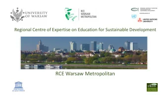 RCE Warsaw Metropolitan  RCE  CE War  arsaw Me  Metr  tropo  politan as  as the  the pla  place of