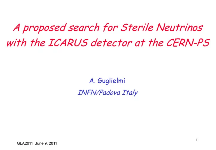 a proposed search for sterile neutrinos with the icarus