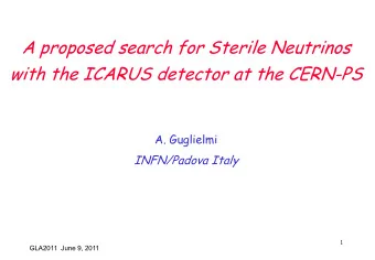 A proposed search for Sterile Neutrinos  with the ICARUS detector at the CERN-PS  A. Guglielmi