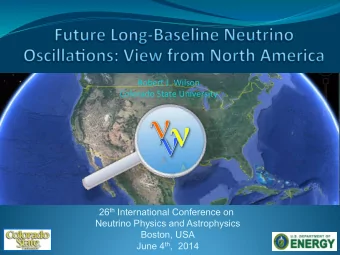 Robert  J.  Wilson    Colorado  State  University   26 th International