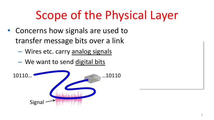 scope of the physical layer