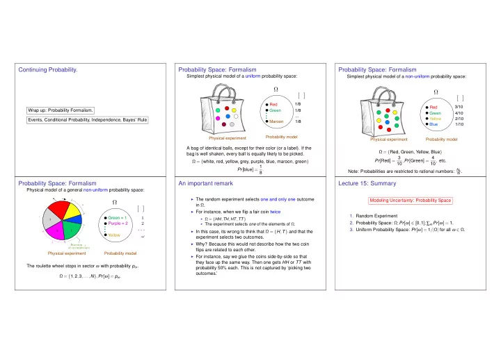 3 uniform probability space pr 1 for all 1 2 in this case