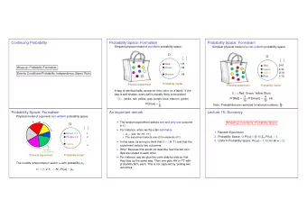...  . . . 3. Uniform Probability Space: Pr [  ] = 1 / |  | for all    .  1  2  In