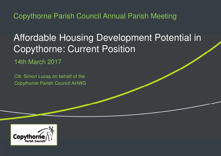 affordable housing development potential in copythorne