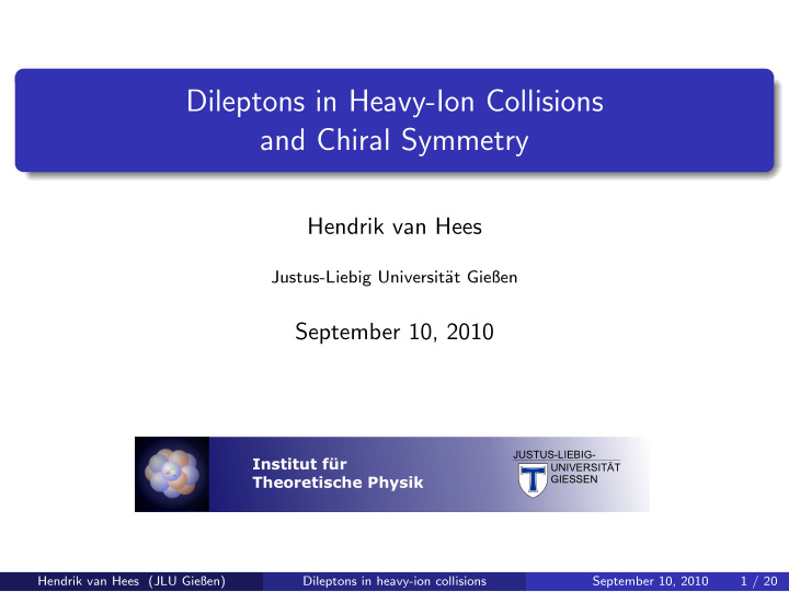 dileptons in heavy ion collisions and chiral symmetry