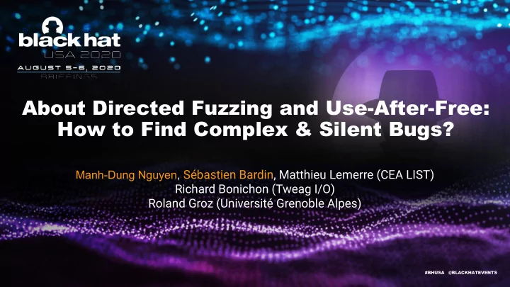 about directed fuzzing and use after free how to find