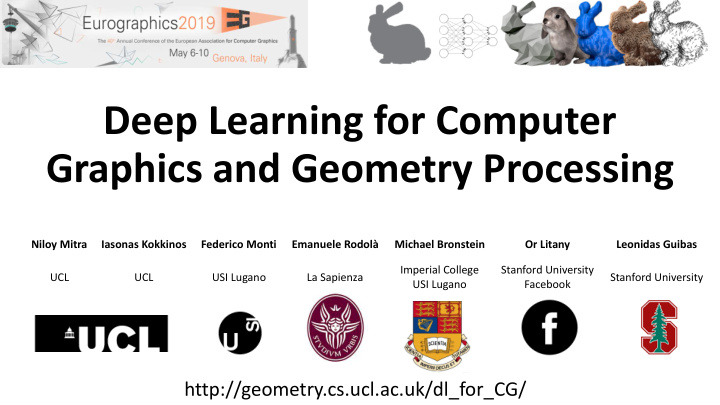 deep learning for computer graphics and geometry