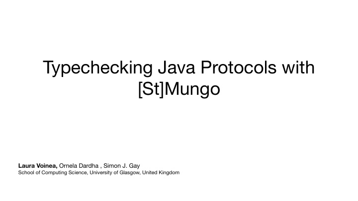 typechecking java protocols with st mungo