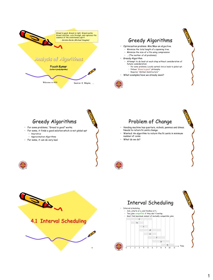 greedy algorithms