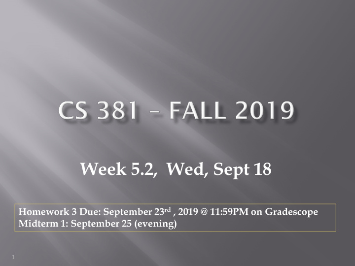 week 5 2 wed sept 18