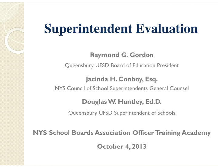 superintendent evaluation