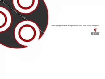 Introduction Who are we? Roelof Temmingh Paterva (http://www.paterva.com)  roelof@paterva.com Chris