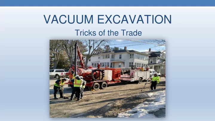 vacuum excavation