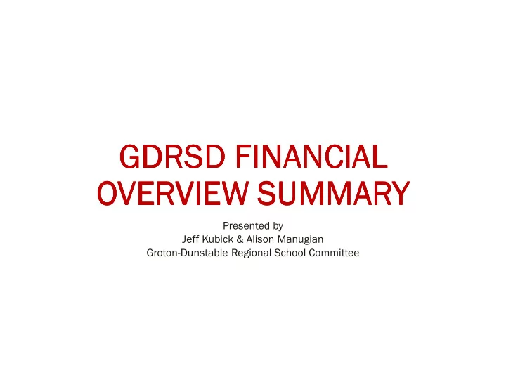 gdrsd financial gdrsd financial gdrsd financial gdrsd