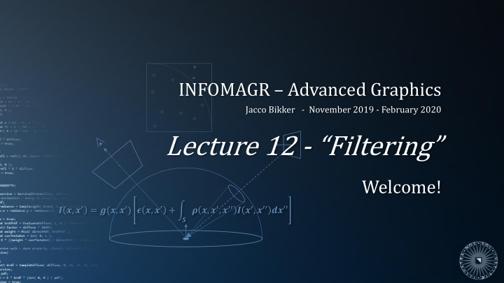 lecture 12 filtering