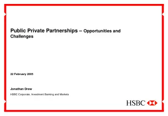 Contents  A Typical PPP Structure  Key Investor Issues  Key Bankability Issues