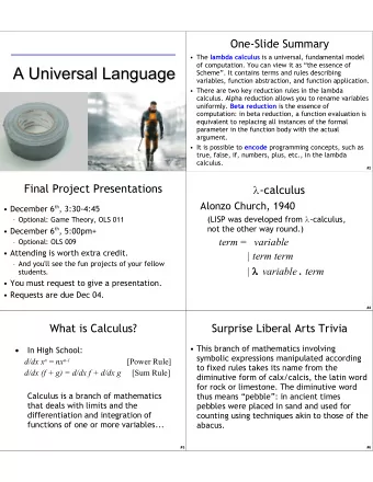 A Universal Language  A Universal Language  Scheme. It contains terms and rules describing