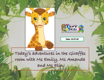 Good afternoon Giraffe families, we hope youve had a lovely Wednesday. This morning we started
