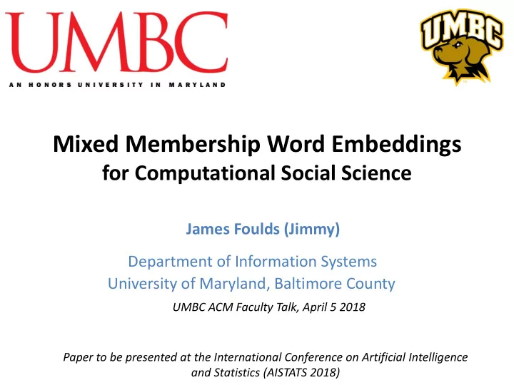mixed membership word embeddings