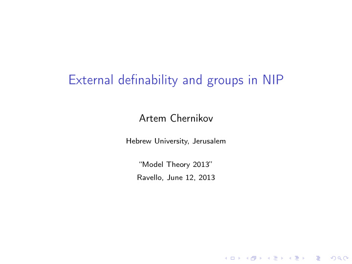 external definability and groups in nip