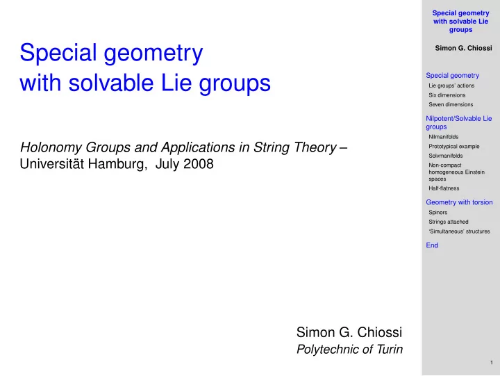 special geometry
