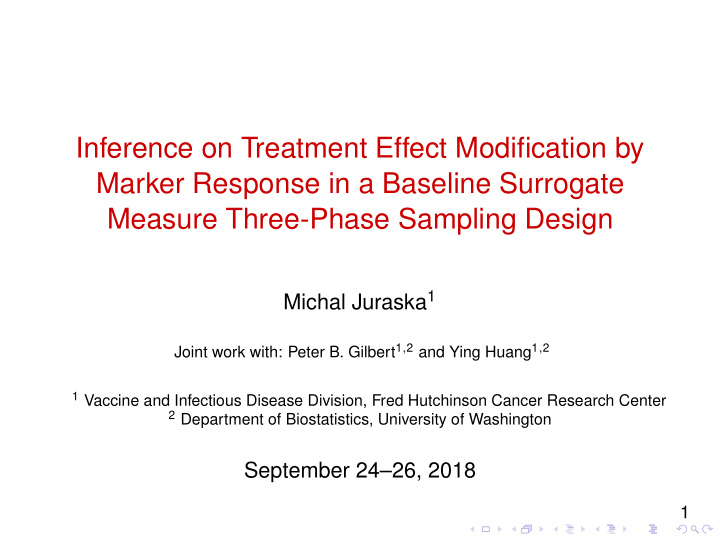 inference on treatment effect modification by marker