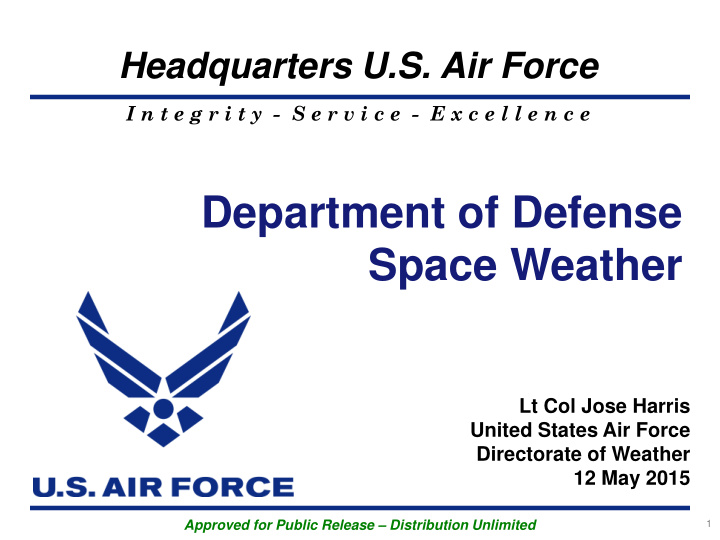department of defense space weather