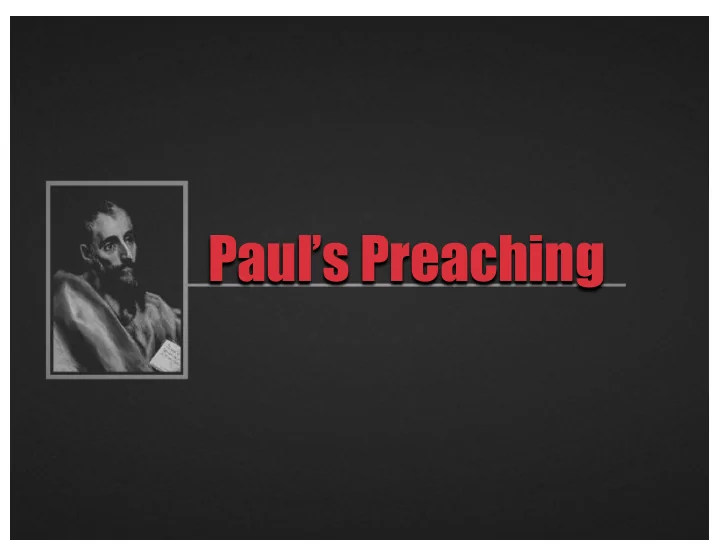 paul s preaching